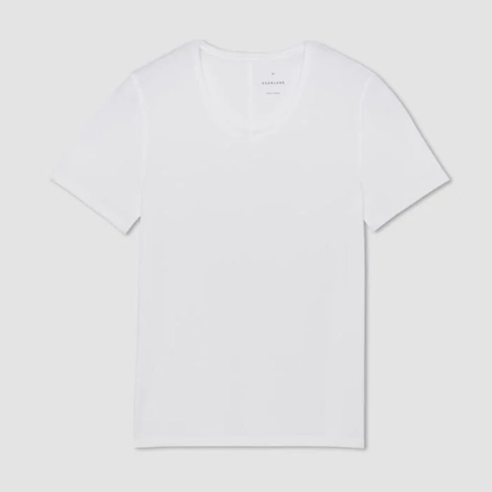 NWT Everlane Supima Form Crew Neck Tee White Size S - Picture 5 of 9